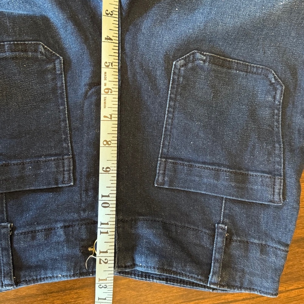 Bagatelle Collection High Rise Wide Leg Crop Jean Dark Blue, Size 28 - Picture 10 of 14